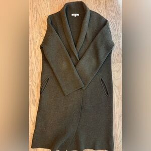 Madewell Olive shawl neck long cardigan XS